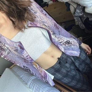 Vintage Alberto Makali Lavender Patterned Cardigan